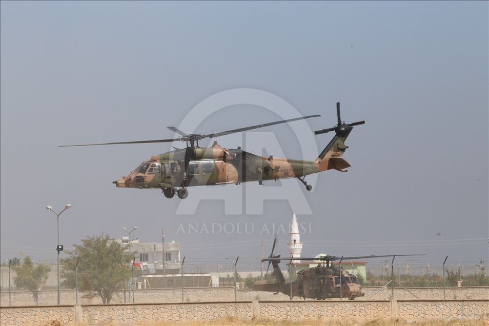 Fırat'ın doğusunda altıncı ortak helikopter uçuşu