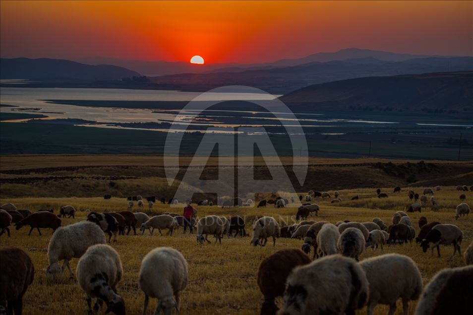 Atardecer en las mesetas de Elazig, Turquía