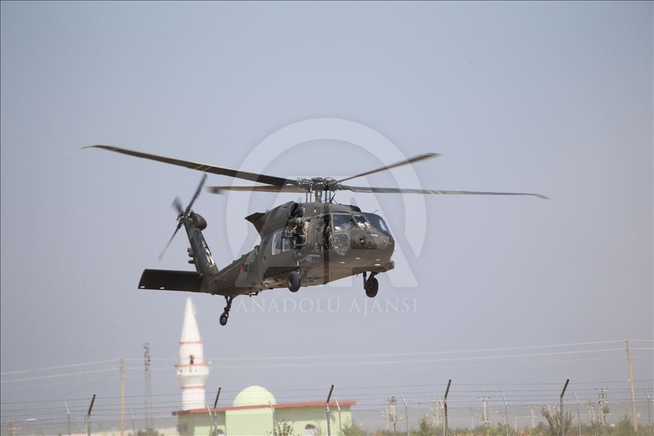 Fırat'ın doğusunda altıncı ortak helikopter uçuşu tamamlandı