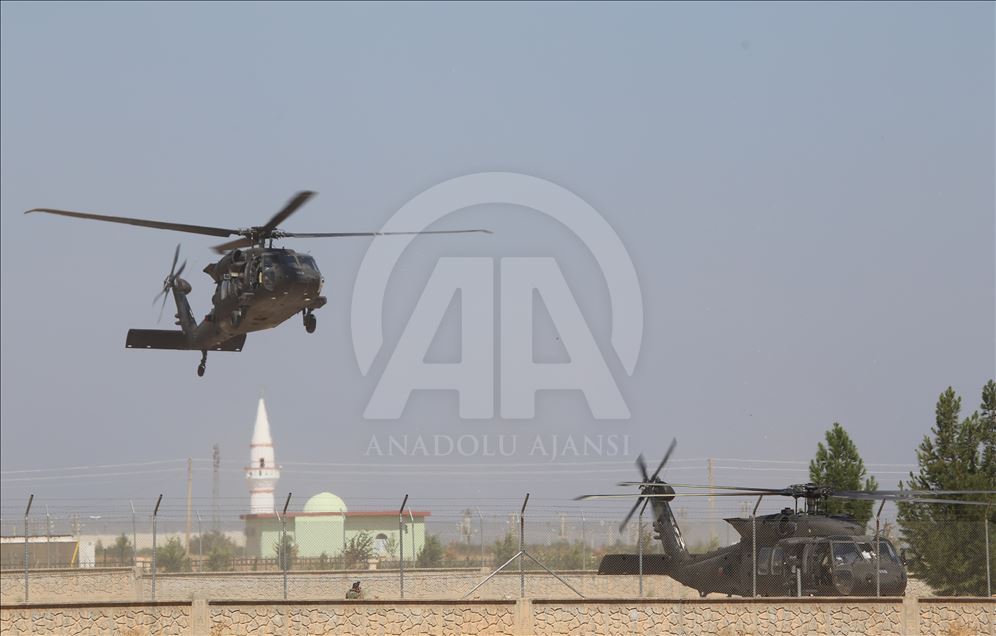 Fırat'ın doğusunda altıncı ortak helikopter uçuşu tamamlandı