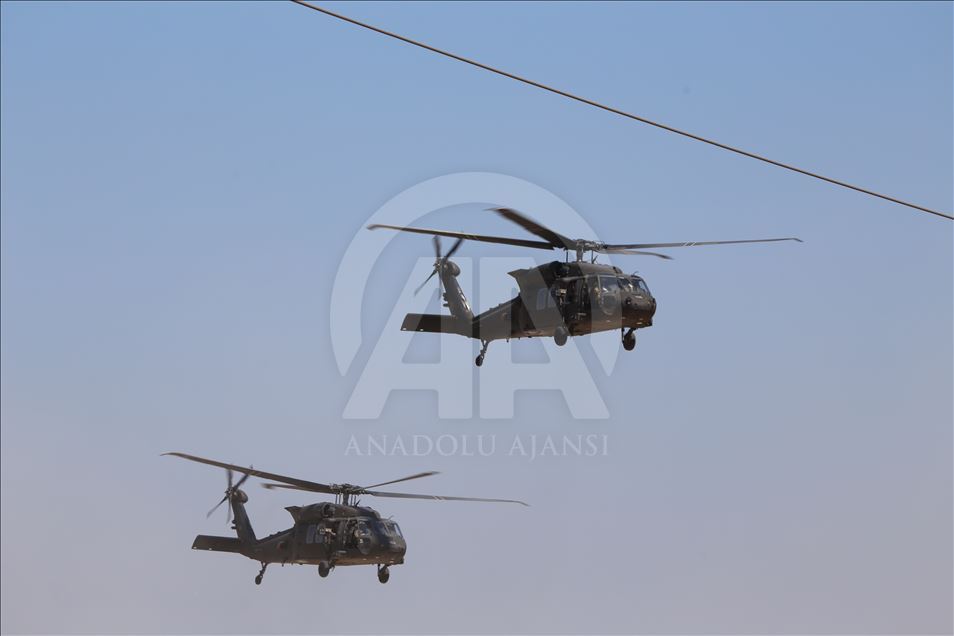 Fırat'ın doğusunda altıncı ortak helikopter uçuşu