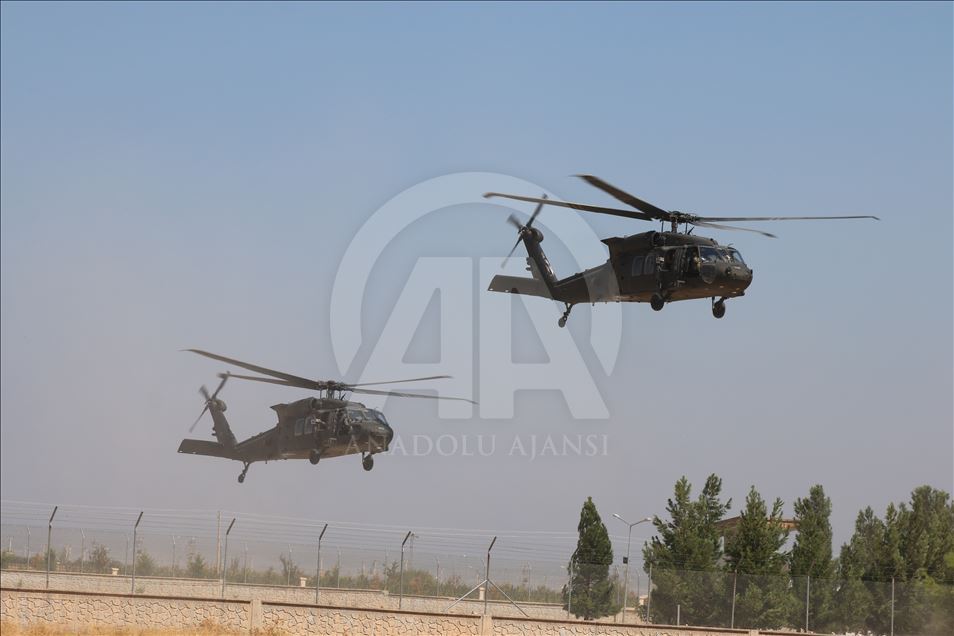 Fırat'ın doğusunda altıncı ortak helikopter uçuşu