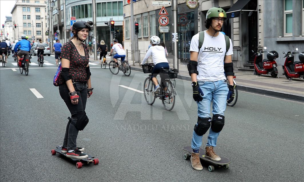 Brüksel’de 'Otomobilsiz Gün' etkinliği