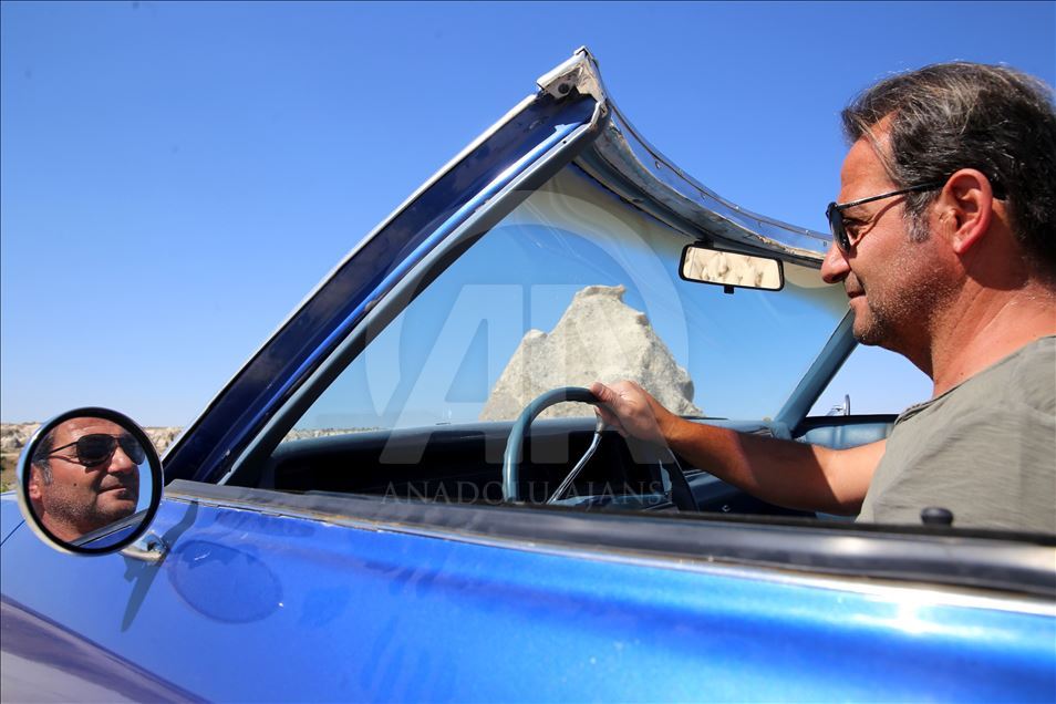 Kapadokya'da yeni aktivite: "Klasik otomobil turu"
