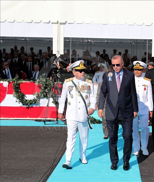 Milli savaş gemisi Kınalıada'nın Deniz Kuvvetleri'ne teslim töreni