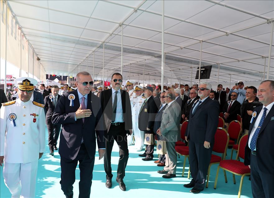 Milli savaş gemisi Kınalıada'nın Deniz Kuvvetleri'ne teslim töreni