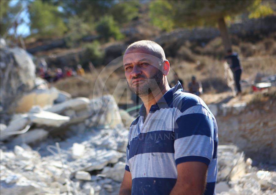 Israeli forces demolish a house of a Palestinian
