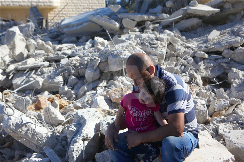 Israeli forces demolish a house of a Palestinian
