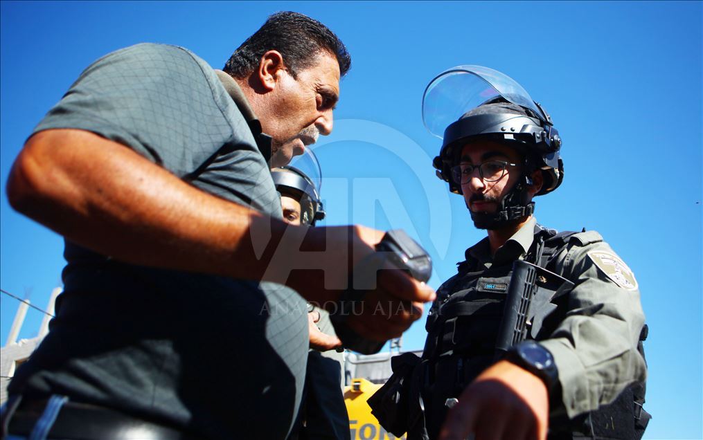 Israeli forces demolish a house of a Palestinian
