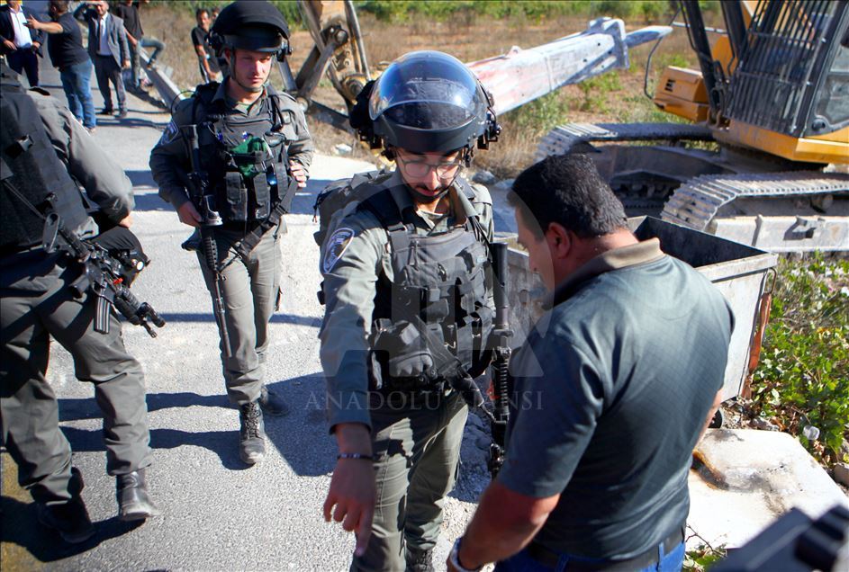 Israeli forces demolish a house of a Palestinian
