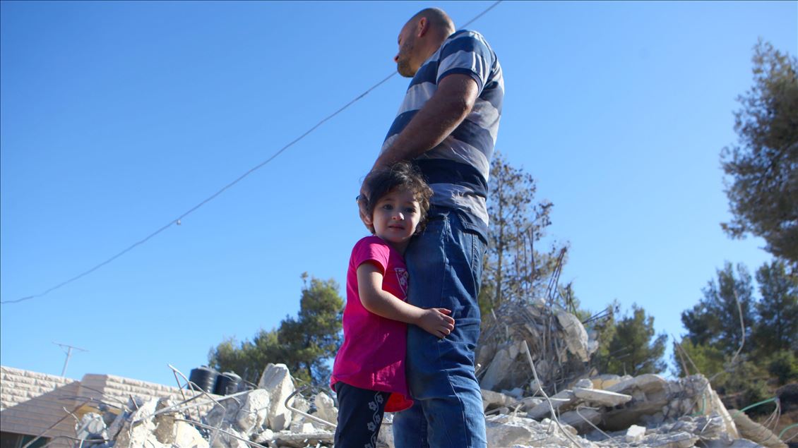 Israeli forces demolish a house of a Palestinian
