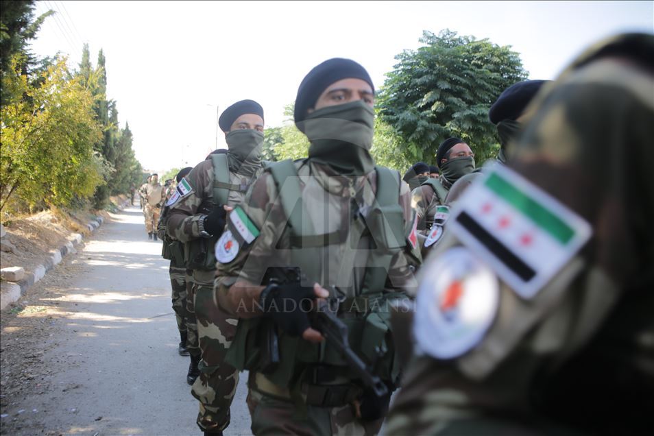 Entrenamientos militares del Ejército Libre Sirio en Alepo