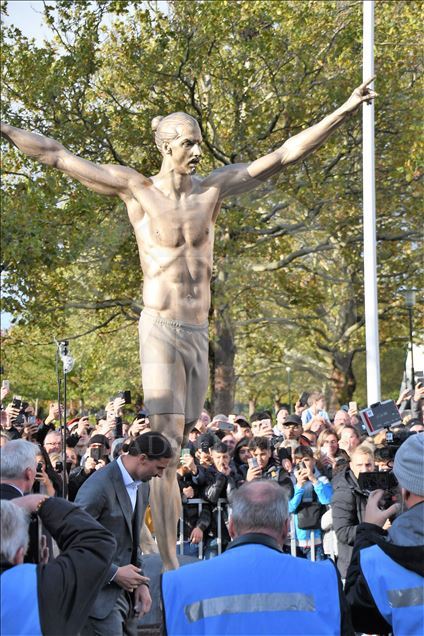 Unveiling of Zlatan Ibrahimovic statue in Malmo