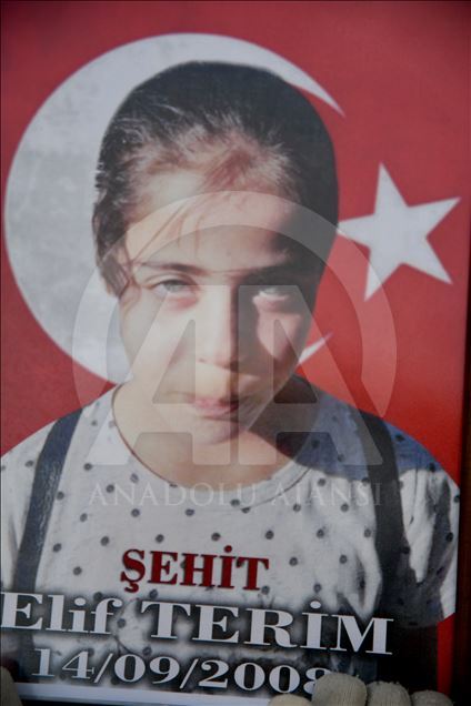 Ceylanpınar'da şehit olan 11 yaşındaki Elif için tören