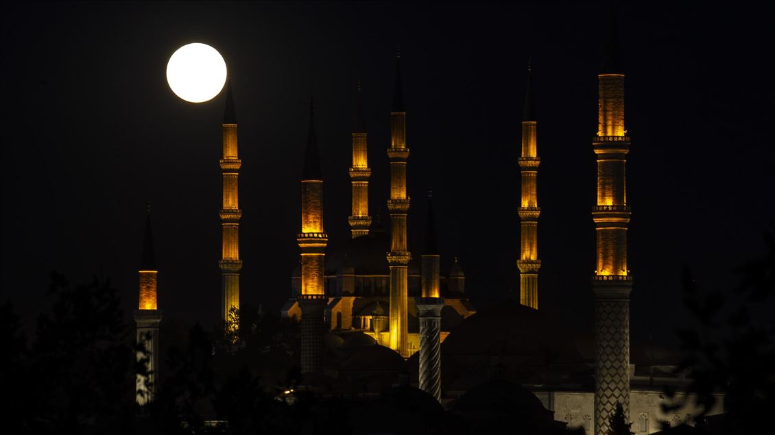 Edirne'de dolunay