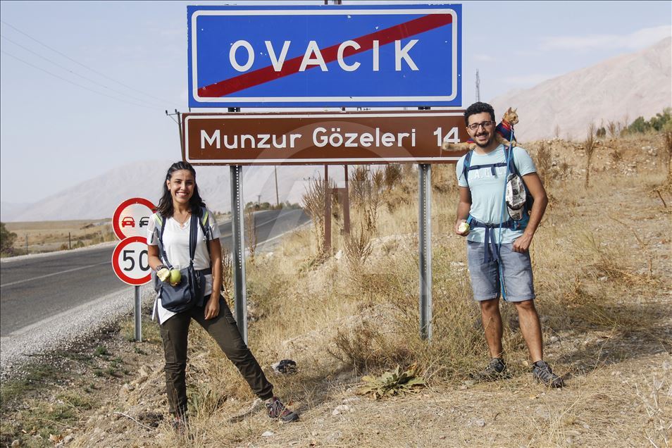 Sevimli "Azman" otostopla Türkiye'yi geziyor
