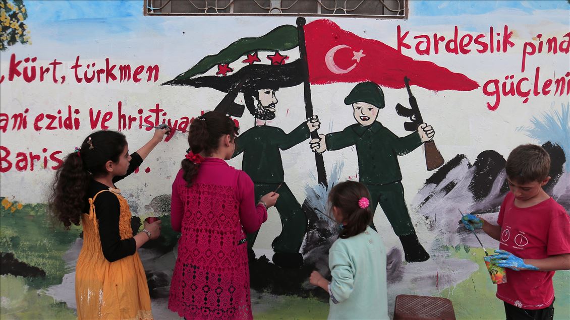 Graffiti in solidarity with Turkey's Peace Spring Operation
