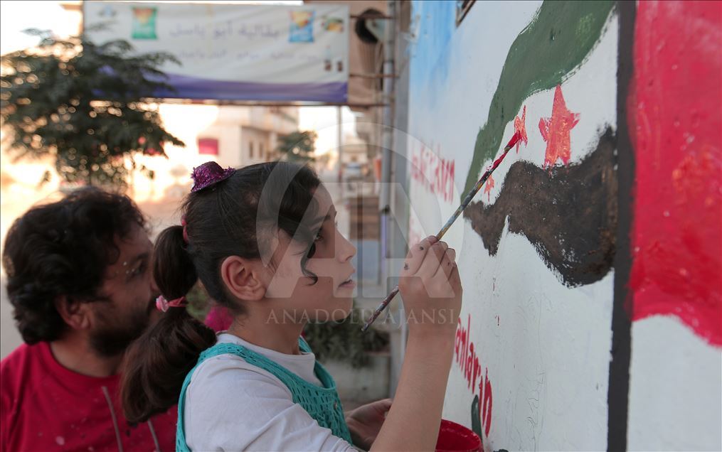 Graffiti in solidarity with Turkey's Peace Spring Operation