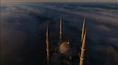 Selimiye Camisi'nde sis manzarası