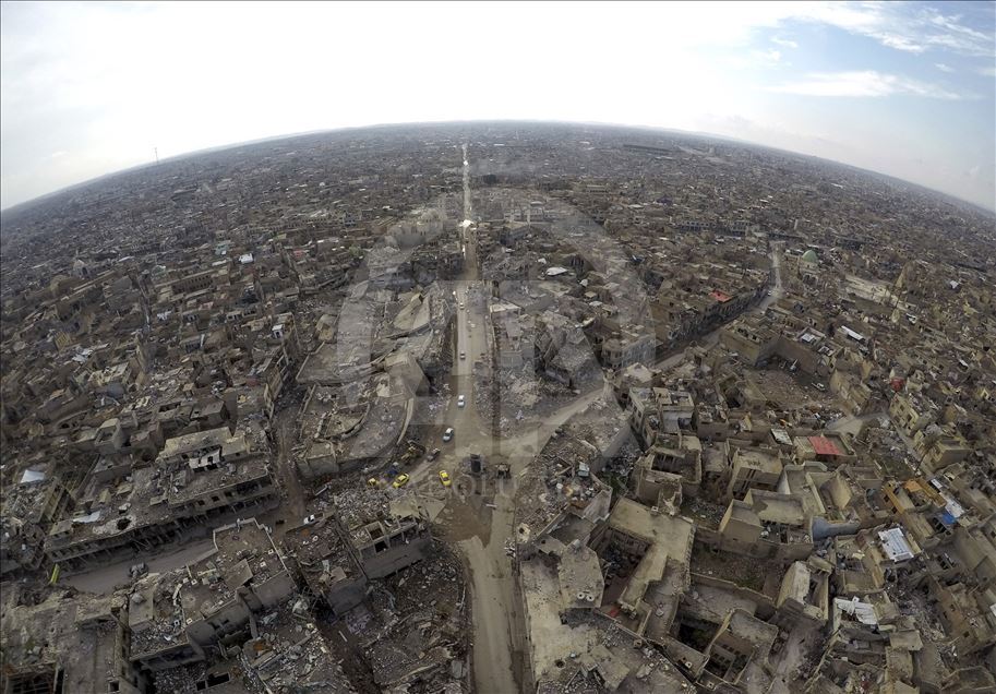 Destruction in Mosul city