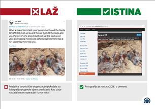 Pristalice terorista potresnim fotografijama šire dezinformacije o operaciji “Izvor mira“