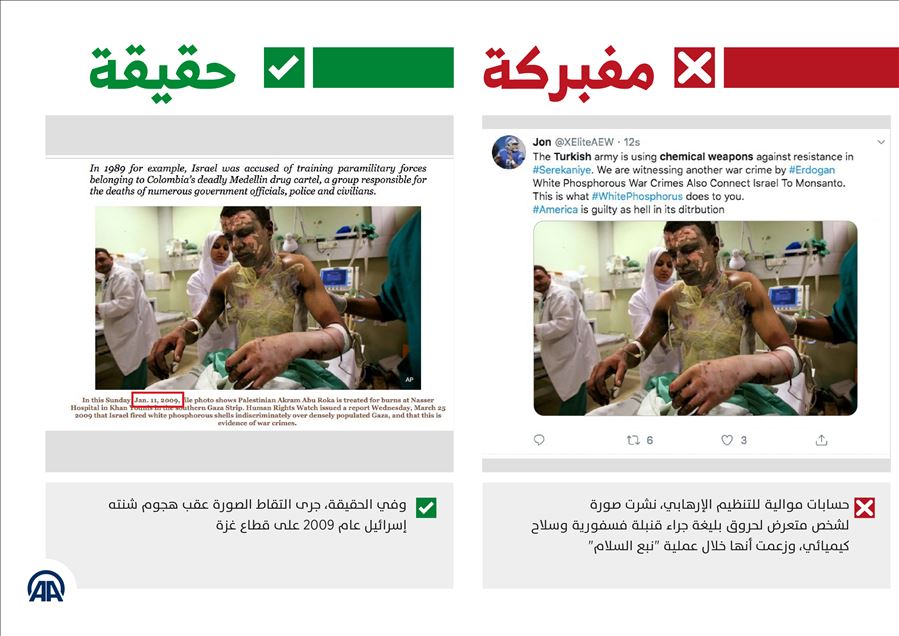أنصار "ي ب ك" الإرهابي ينشرون صورا وفيديوهات كاذبة جديدة