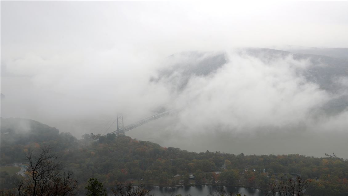 Foggy view from Bear Mountain State Park