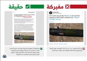 أنصار "ي ب ك" الإرهابي يتلاعبون بصورة قنبلة فوسفورية لتشويه "نبع السلام"