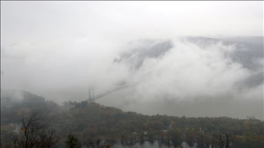 Foggy view from Bear Mountain State Park