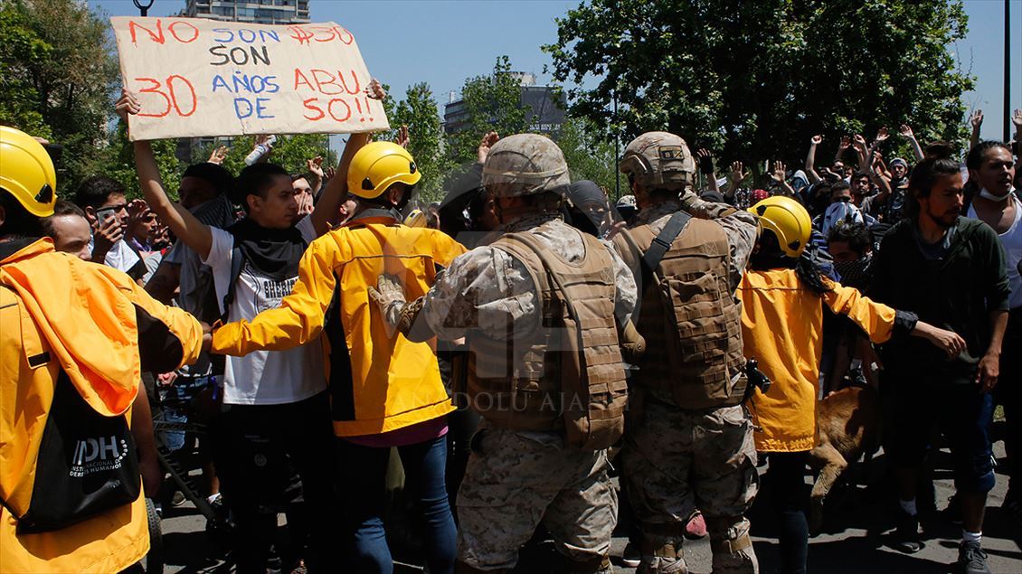 Şili'de protestolar