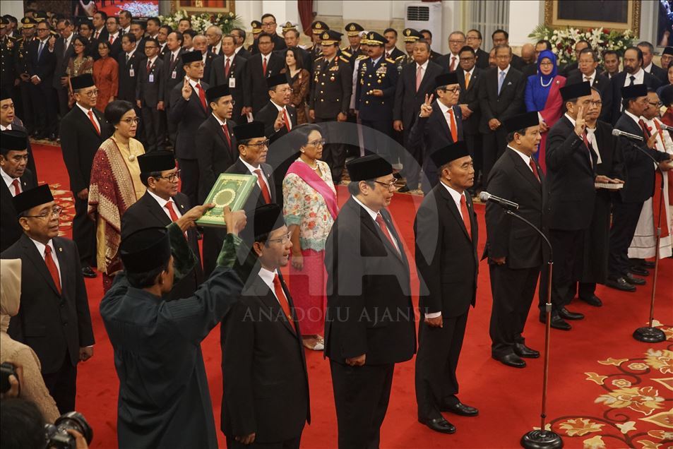 Pelantikan menteri Kabinet Indonesia Maju
