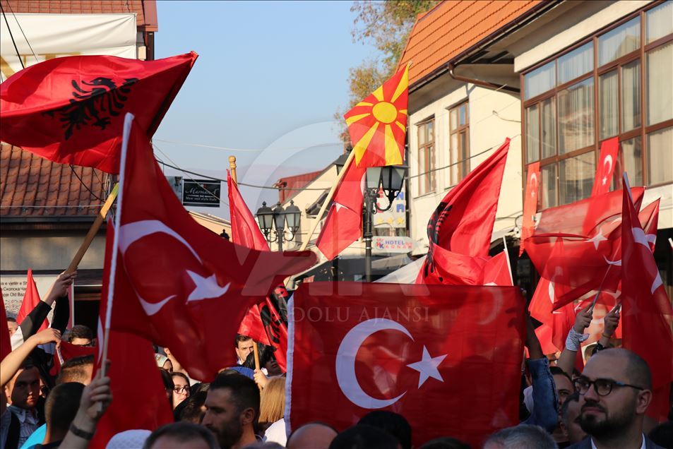 Скопје: Митинг за солидарност со Турција