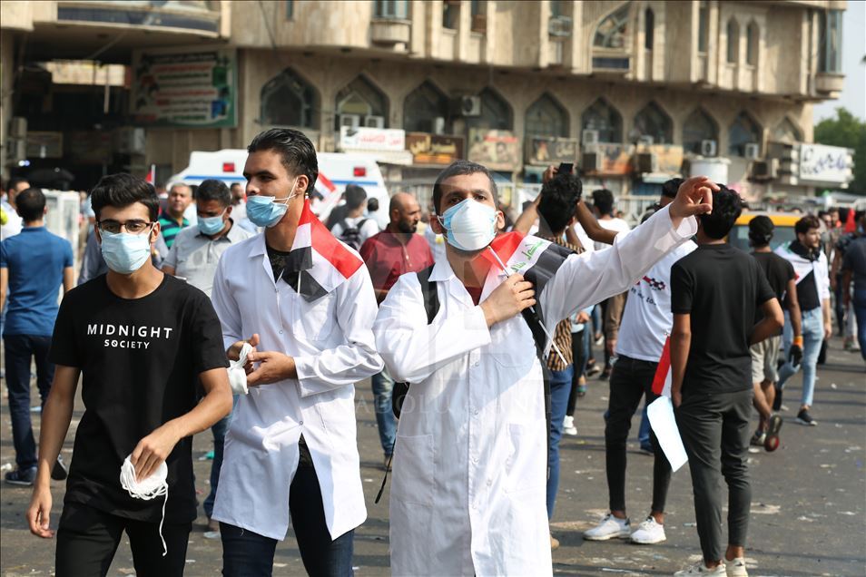 احتجاجات العراق في يومها الرابع