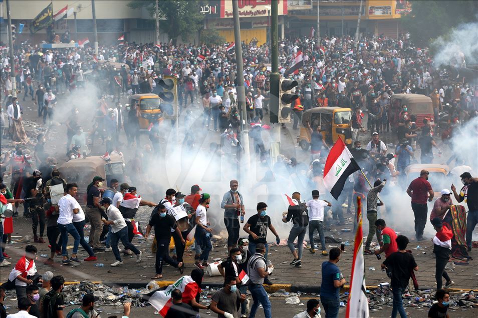 احتجاجات العراق في يومها الرابع