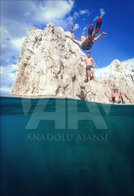 Diving Tourism in ancient Lycian coastal town of Olympos