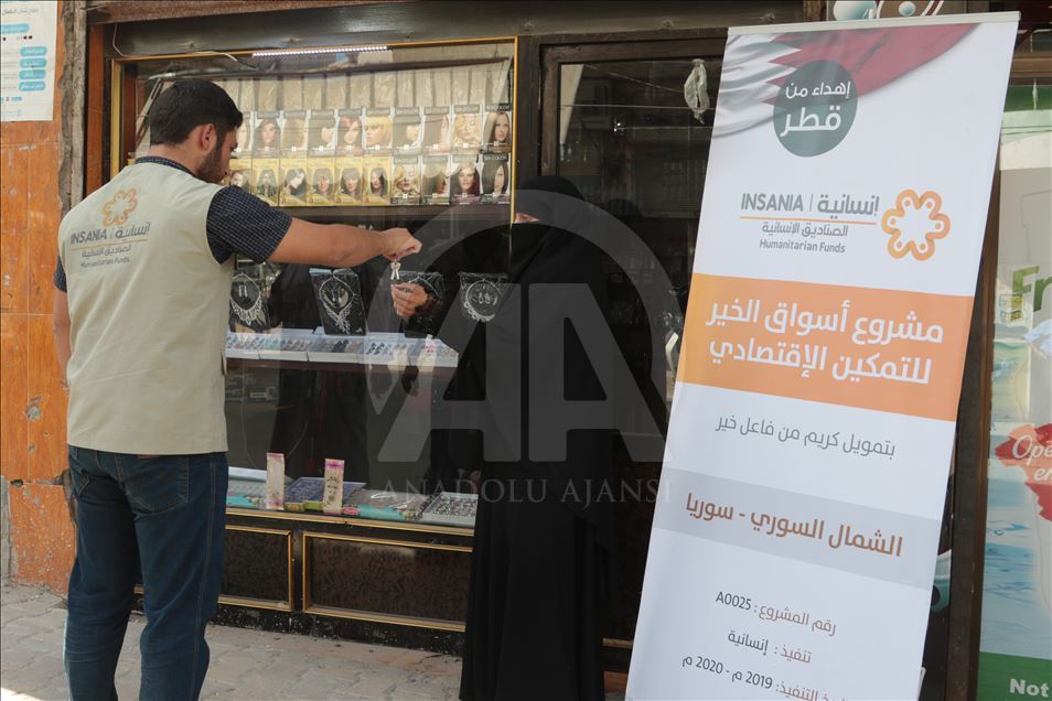 "التعاون الإسلامي" تفتتح 18 محلا تجاريا بإدلب السورية