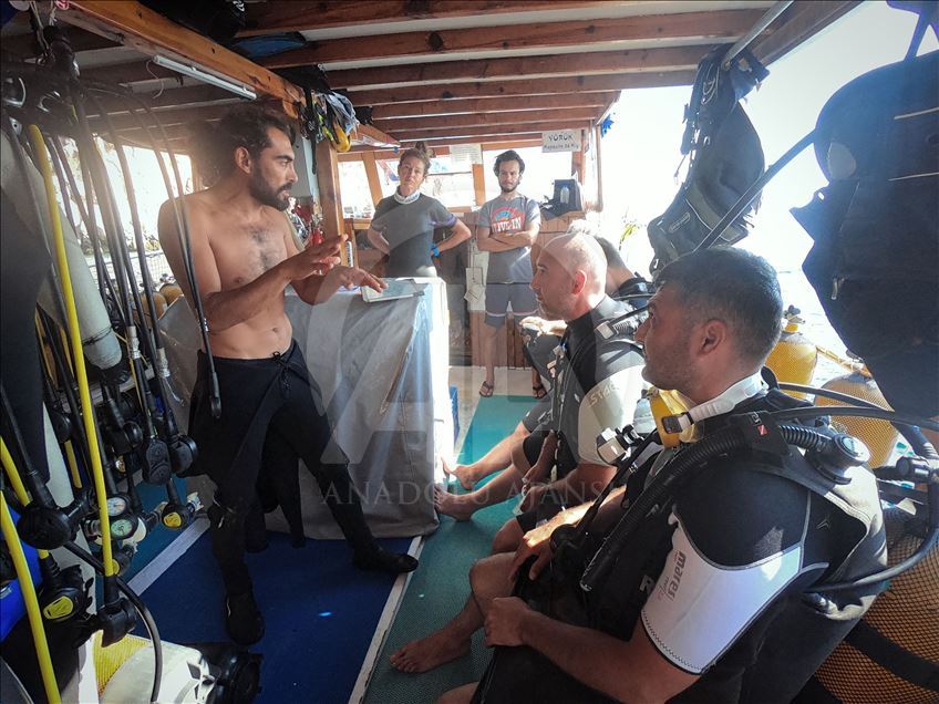 Diving Tourism in ancient Lycian coastal town of Olympos