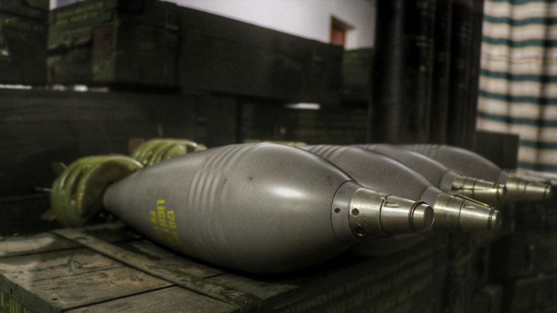 کشف خمپاره‌های آمریکا در انبار سلاح ی.پ.گ/پ.ک.ک در سوریه
