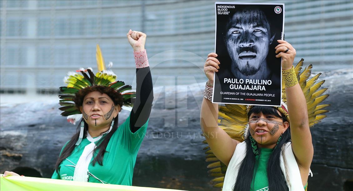 Protest against devastation of Amazon rainforest in Brussels