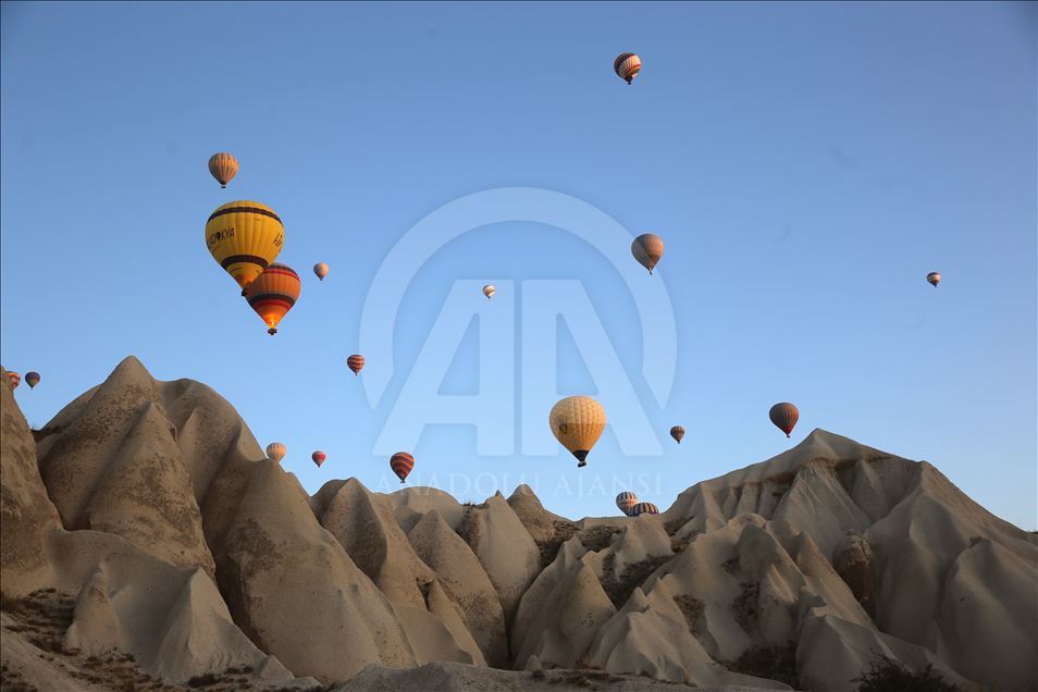 Nuevas imágenes de globos aerostáticos en Capadocia