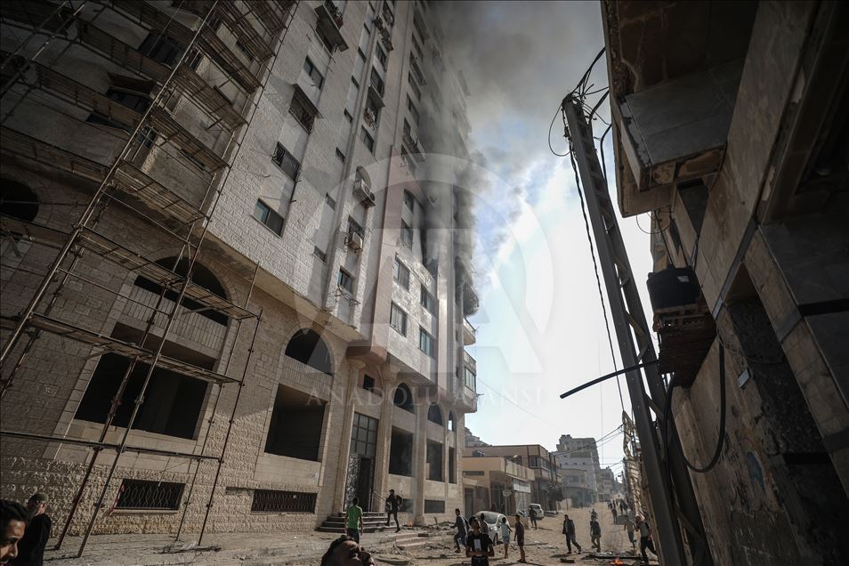 انفجار في بناية غربي مدينة غزة
