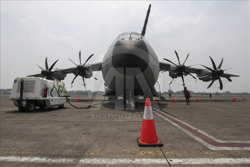 Pesawat A400M milik AU Inggris berkunjung ke Indonesia