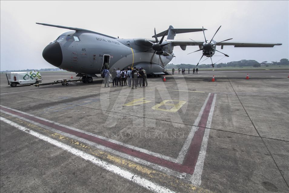 Pesawat A400M milik AU Inggris berkunjung ke Indonesia