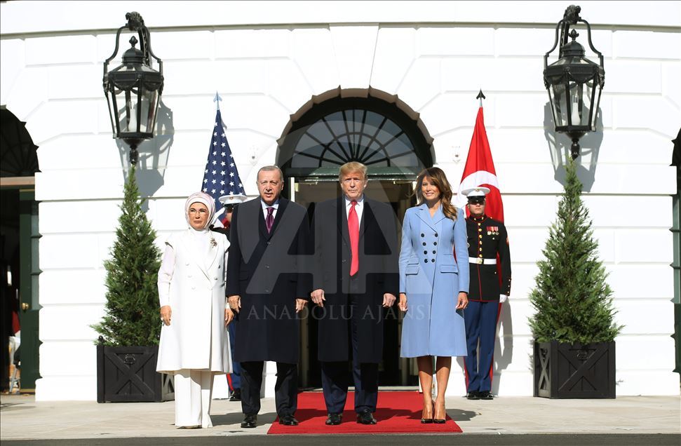 استقبال رسمی ترامپ از اردوغان در کاخ سفید