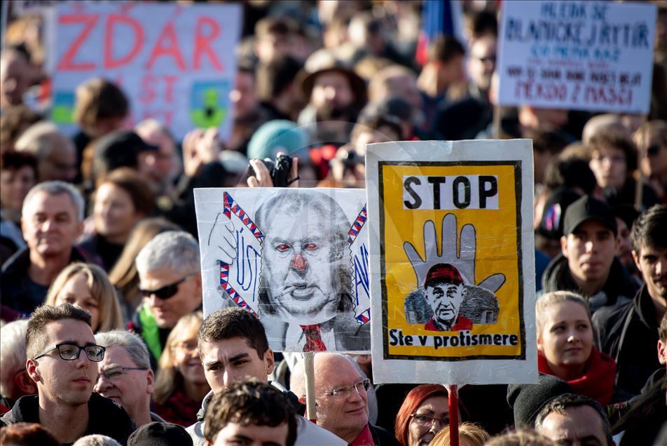Çekya'da protesto