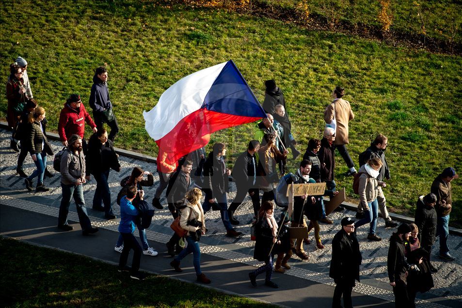 Çekya'da protesto