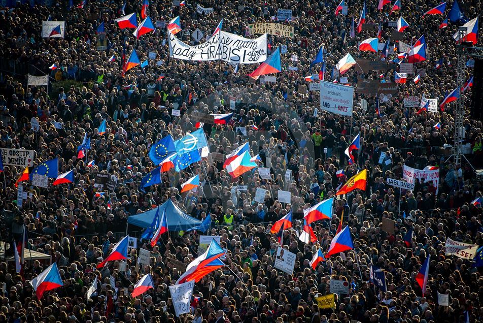 Çekya'da protesto