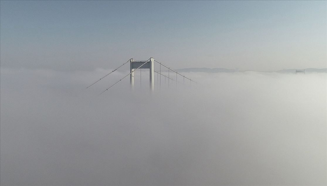 Heavy mist in Istanbul