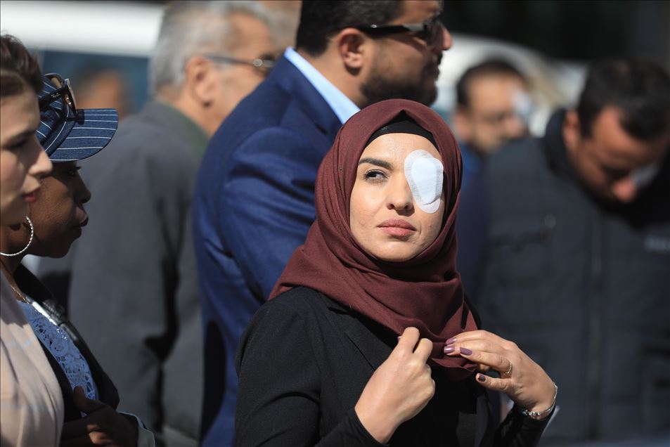 صحفيون فلسطينيون يتضامنون مع المصور "عمارنة"