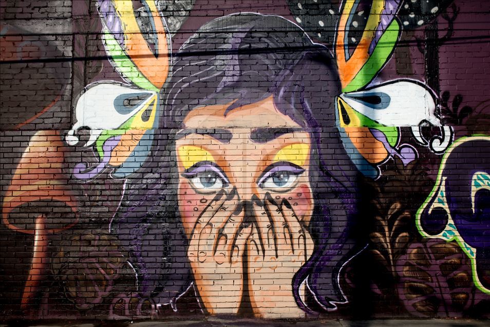 Bogota'daki grafiti alanının dördüncü bölümü